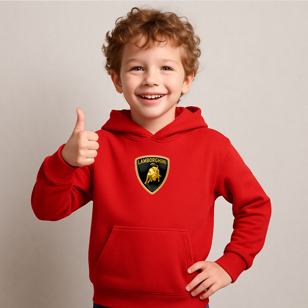 Youth Kids Lamborghini Car Pullover Hoodie